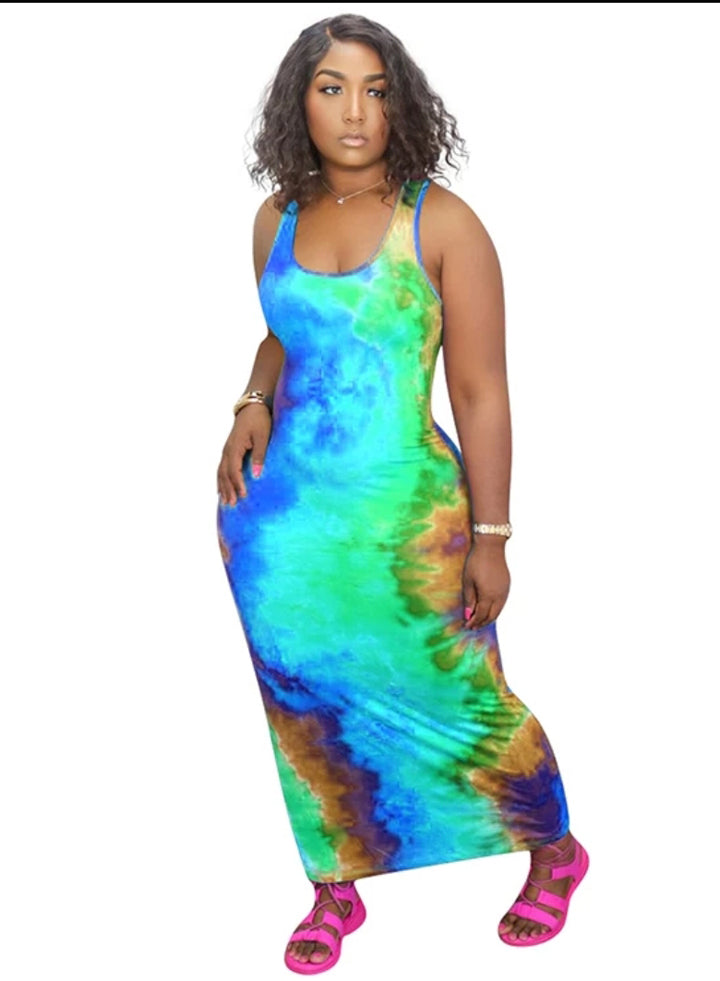 Double Take Tye-Dye Dress