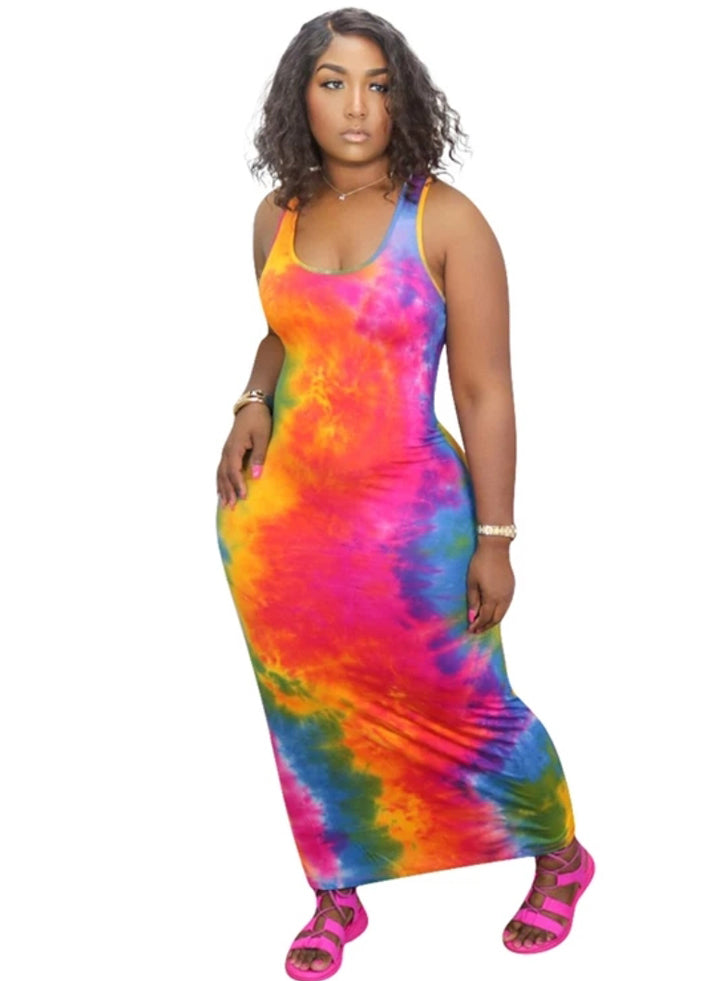 Double Take Tye-Dye Dress