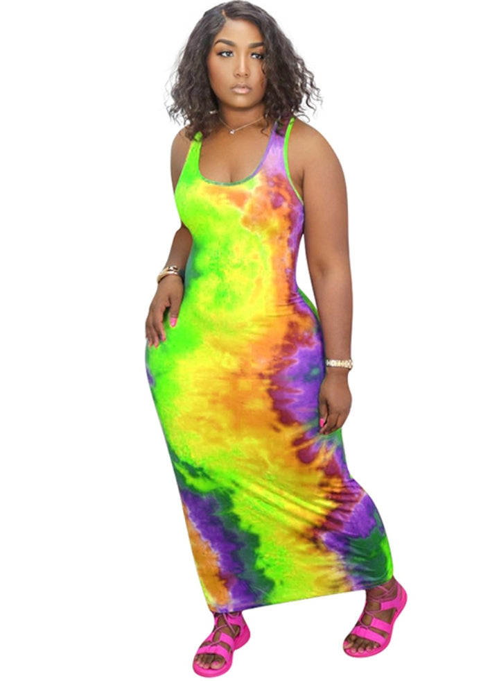 Double Take Tye-Dye Dress