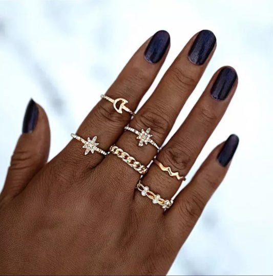 Starlescent Ring Set